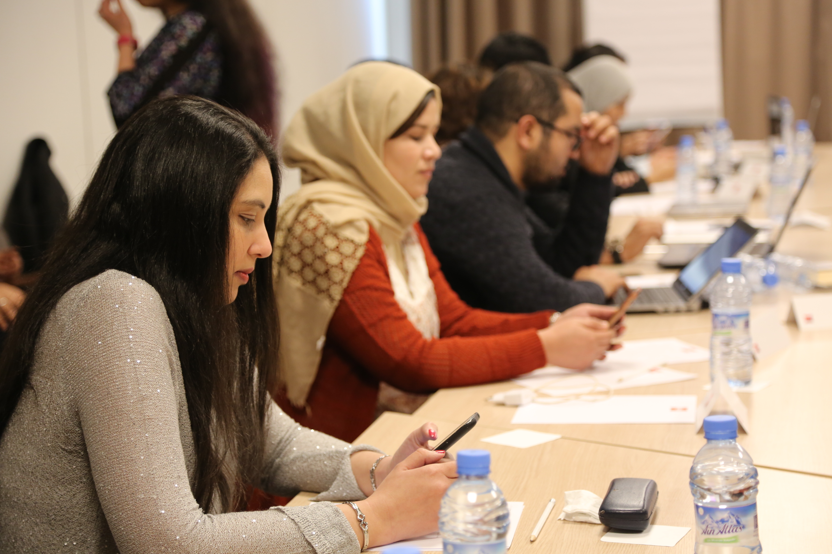 Journalists participate in one of the workshops offered by ICFJ in the MENA region.