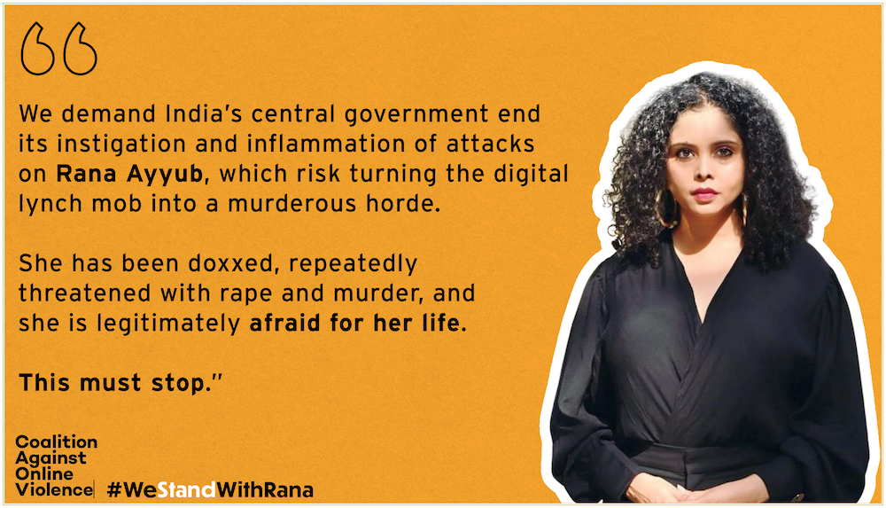 Coalition Against Online Violence Condemns Attacks on Rana Ayyub | ICFJ
